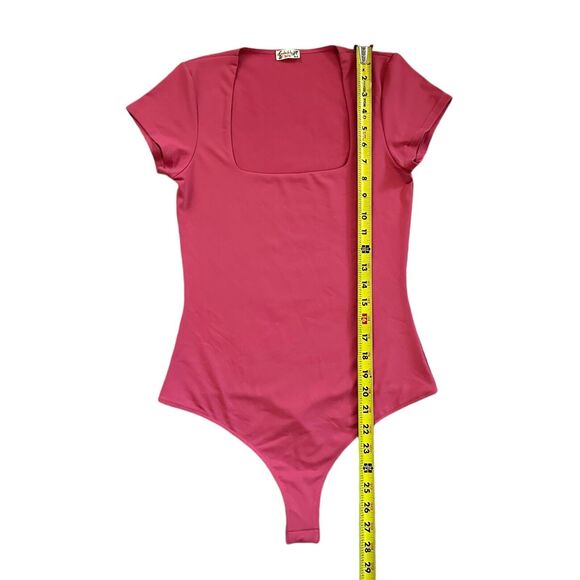 Intimately Free People Bodysuit Thong Sz Small Fair & Square Neck Stretch Womens - Picture 7 of 13